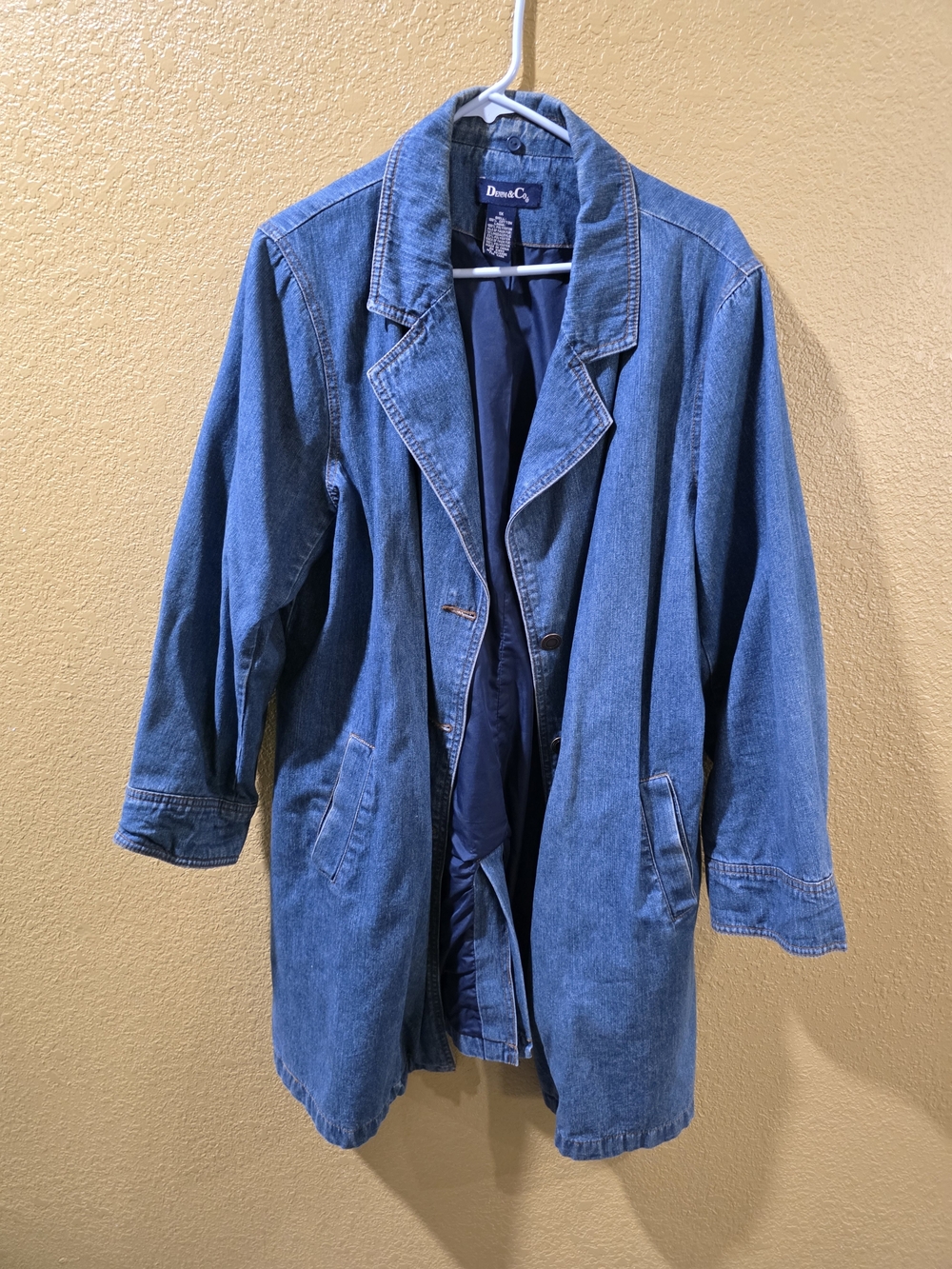 Denim&Co Blue Longline Women's Denim Jacket Coat